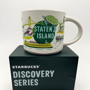 Starbucks Staten Island Mug - Green and White NWT
